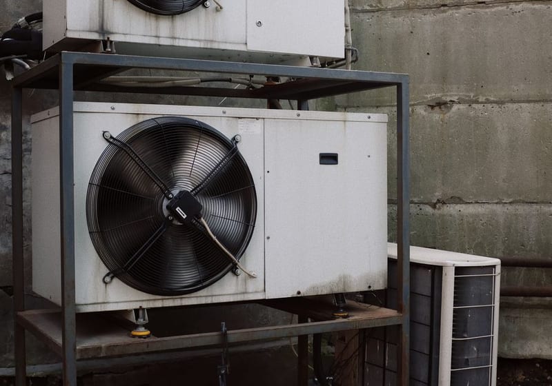 Outdoor AC condenser unit installed at a Tampa, FL home